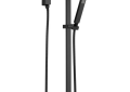 Brizo® 85780-BL Siderna® Hand Shower, 1 Shower Head, 2 gpm Flow Rate, 60 to 82 in L Hose, 1/2 in Connection, Matte Black, Import