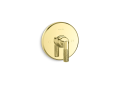 Kallista P24922-ULB-ULB Thermostatic Trim, Lever Handle Pinna Paletta(R) by Laura Kirar - Unlacquered Brass