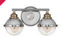Hinkley® 5172PN Fletcher Transitional Vanity Light, (2) Lamps Lamp, 120 V, Polished Nickel Housing