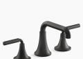 Kohler K-27416-4-BL Tone(TM) Widespread Bathroom Sink Faucet, 1.2 GPM - Matte Black
