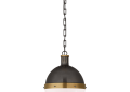 Visual Comfort TOB5063BZ/HAB-WG Thomas O'Brien Hicks 2 Light 13 inch Bronze with Antique Brass Accents Pendant Ceiling Light in Bronze and Hand-Rubbed Antique Brass