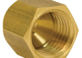 Jones Stephens™ F40019 Cap, 1/4 in Nominal, Flare, Brass