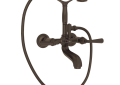 Rohl® A1901LMTCB Palladian Transitional Low Level Single Tub Filler, 1.8 gpm Flow Rate, Tuscan Brass