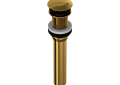 ROHL 5445ULB Non-Slotted Touch Seal Dome Drain with 6" Tailpiece - Unlacquered Brass