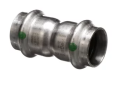 Viega 80275 ProPress 1 inch Press Type 316 Stainless Steel Coupling with Stop and EPDM Sealing Elements