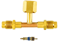 Ruud 83-CD9602-2PK Package of 2 1/4 Flare Male x 1/4 inch Flare Male x 1/4 inch Flare Female Access Tee with Core