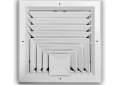 TRUaire™ A503M06X06 Flush Louvered Face Directional Diffuser, 6 x 6 in, Square, Aluminum, Powder Coated, Import