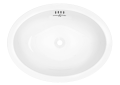 Perrin & Rowe U.2525WH P&R Cross Collection Undermount Lavatory Sink, Oval Shape, Deck Mounting, White, Import