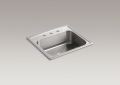 Kohler 3348-3-NA Single-Basin Self-Rimming Kitchen Sink