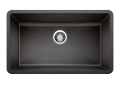 Blanco 440149 PRECIS™ SILGRANIT® II Kitchen Sink, Anthracite, Rectangle Shape, 30 in L x 17 in W Bowl x 9-1/2 in D Bowl, 32 in L x 19 in W, Undermount Mounting, Solid Granite