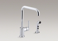Kohler 7508-CP Primary Swing Spout Kitchen Faucet with Spray