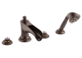 Brizo® T67461-RBLHP Roman Tub Faucet, Rook®, Commercial, 10 to 16 in Center, Venetian Bronze, 2 Handles, Function: Traditional, Domestic