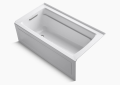 Kohler K-1122-GHLA-0 Archer(R) 60" x 32" Alcove Heated BubbleMassage(TM) Air Bath, Left Drain - White