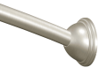 Moen® CSR2160BN Adjustable Curved Shower Rod, 1 in Dia x 5 ft L Rod/Track, 304 Stainless Steel, Brushed Nickel, Import