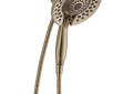 DELTA® 58569-CZ-PR25-PK Universal Showering Components Traditional Shower Head and Hand Shower Combo, 2.5 gpm Flow Rate, 82 in L Hose, Lumicoat Champagne Bronze, Import