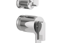 Brizo® HL7506-PC Kintsu™ Handle Kit, For Use With TempAssure® Thermostatic Valve with Integrated Diverter Trim, Polished Chrome, Import