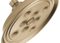 Brizo® 87305-GL ESSENTIAL™ Classic Raincan Universal Showerhead With H2Okinetic® Technology, 1.75 gpm Max Flow, 1 Sprays, Wall Mount, 7-1/8 in Dia x 2-13/16 in H Head, Import
