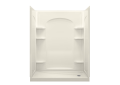 Sterling 72232100-96 60 inch x 72-1/2 inch Ensemble Series Curve Alcove Shower Back Wall - Biscuit