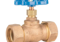 Nibco 4476-1/2  Brass 1/2 inch Compression x 1/2 inch Compression Stop and Waste Valve