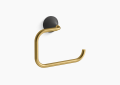 Kohler K-27428-BMB Tone(TM) Towel Ring - Matte Black with Moderne Brass