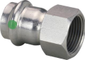 Viega 80090 ProPress 3/4 inch Press x 3/4 inch Female Type 316 Stainless Steel Adapter with EPDM Sealing Element
