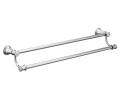Moen® YB6422CH Double Towel Bar, Belfield™, 24 in L Bar, 5-1/4 in OAD x 3.76 in OAH, Aluminum, Polished Chrome, Import