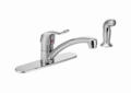 Moen® 8707 Heavy Duty Kitchen Faucet, M-DURA™, 1.5 gpm Flow Rate, Swivel Spout, Polished Chrome, 1 Handle, Import