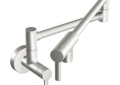 Moen® S665SRS Modern Pot Filler Kitchen Faucet, 5.5 gpm Flow Rate, Spot Resist® Stainless Steel, 2 Handles, Domestic
