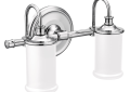 Moen® YB6462CH 2-Globe Bath Light, (2 Lamp, 110 VAC, Polished Chrome Housing