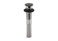 Kohler® 7129-TT Grid Bathroom Sink Drain, 1-1/4 in Nominal, 2-1/8 in, Solid Brass Drain