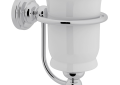 ROHL U.6925APC Edwardian Porcelain Wall Mount Single Tumbler Holder - Polished Chrome