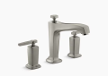 Kohler K-T16237-4-BN Margaux(R) Deck-Mount Bath Faucet Trim for High-Flow Valve with Non-Diverter Spout and Lever Handles, Valve Not Included