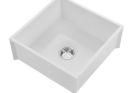 FIAT® MSBID2424100 MSBID2424 Mop Service Basin, Square Shape, 24 in L x 24 in W x 10 in H, Molded-Stone®, White