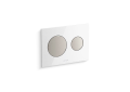 Kohler® 23252-F-0 Dual Flush Actuator Plate, Skim™, 8-7/8 in L Arm, Plastic, White