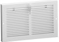 Hart and Cooley 654-126-W 12" x 6" Steel One Way Baseboard Register with Plate Damper - White