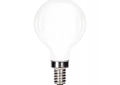 SATCO® S12101 Dimmable LED Lamp, 5.5 W, 60 W Incandescent Equivalent, E12 Candelabra LED Lamp, G16 Globe Shape, 500 Lumens