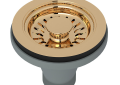 ROHL 738EG Manual Basket Strainer without Remote Pop-Up - English Gold